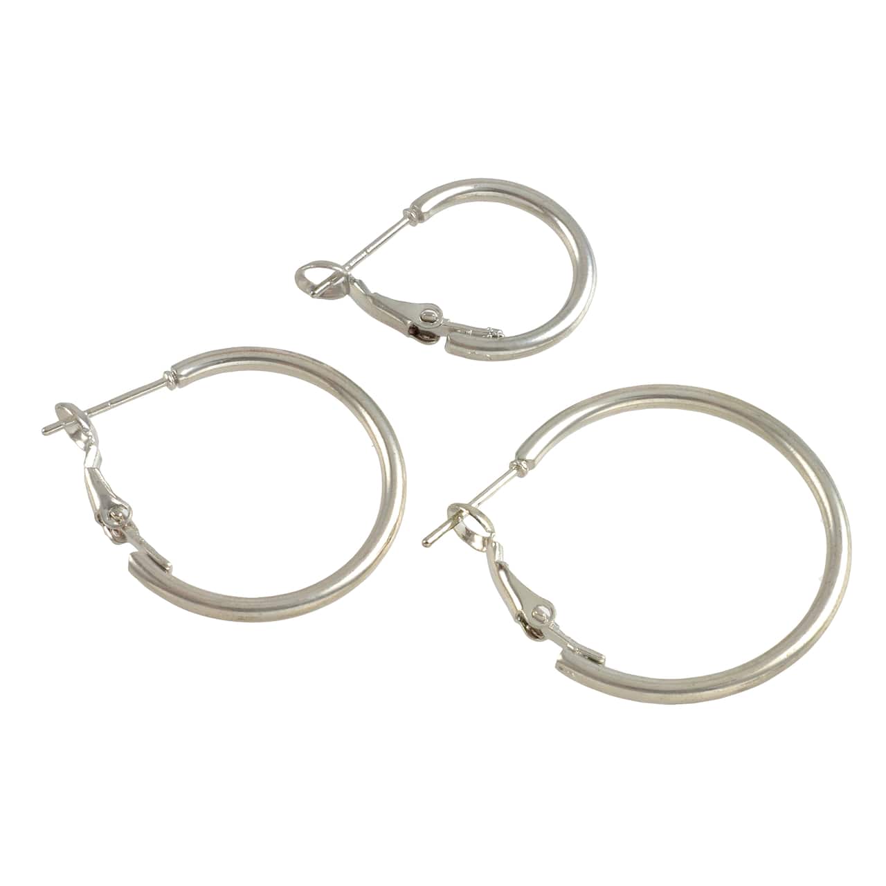 Boucles d'oreilles en anneau de Bead Landing, argent
